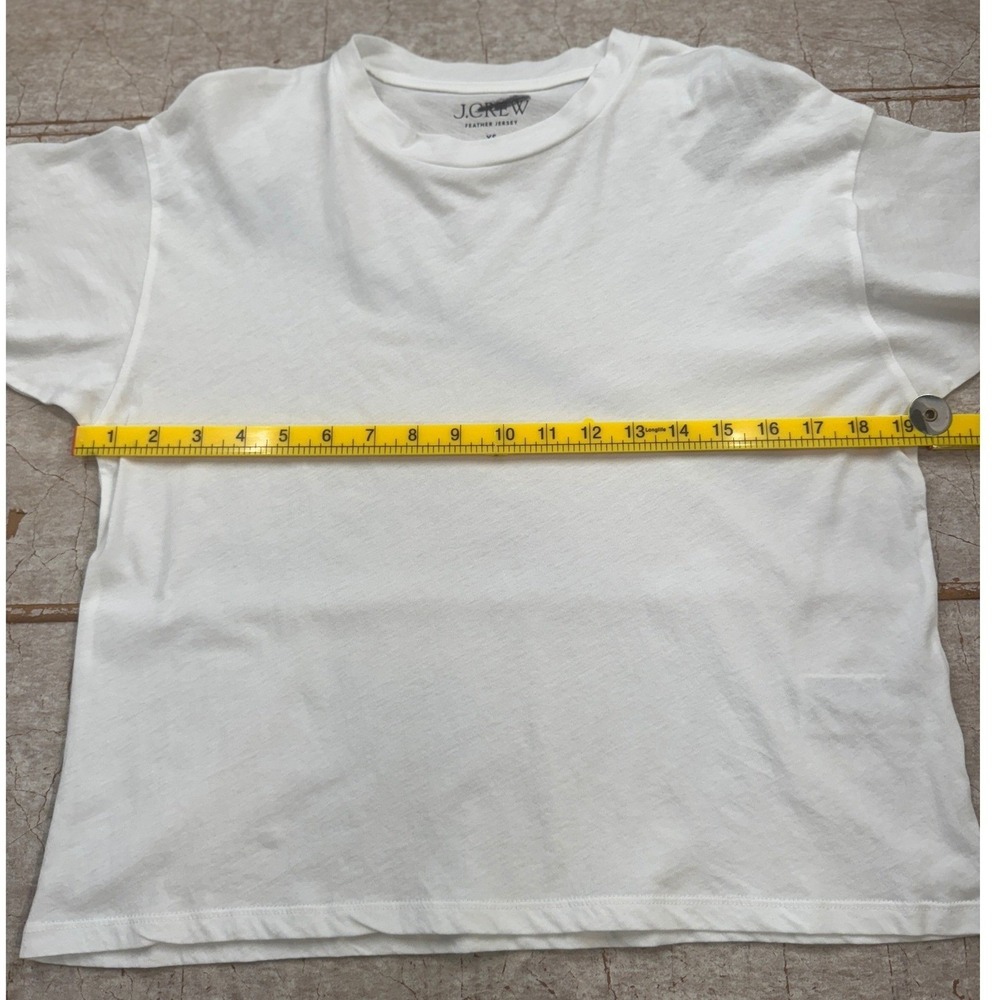 J.Crew Tee XS White Feather Jersey Cotton Lightweight NWT Short Sleeve - Picture 8 of 9